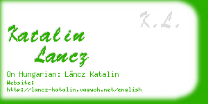 katalin lancz business card
