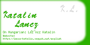 katalin lancz business card